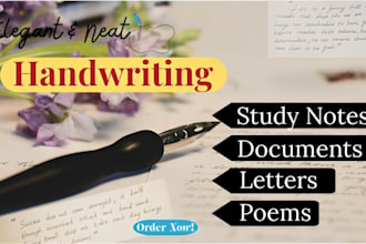 write aesthetic handwritten letters, notes and love letters