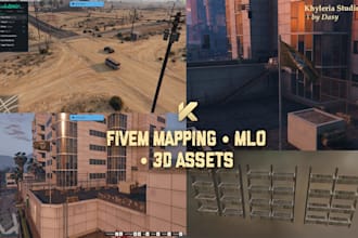create or edit fivem mlo, mapping, 3d props and textures