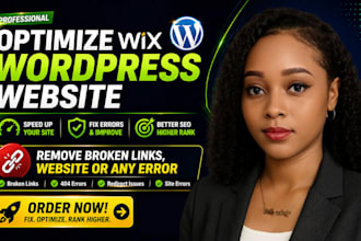 optimize wx wordpress website and remove broken link website or any error