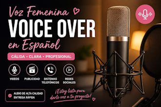 professional female spanish voice over
