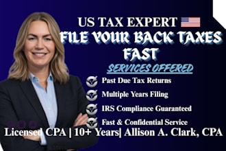 file your past due back taxes, delinquent 1040 filing help and resolution advice