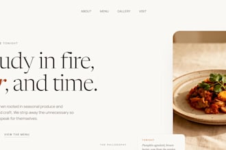 create a modern website for startups and local businesses