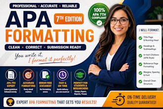 format your paper in apa 7th edition and fix citations professionally