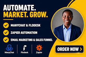 manychat, flodesk, zapier automation, email marketing