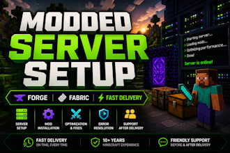 setup your modded minecraft server with forge or fabric