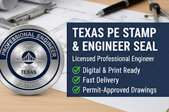 review and stamp texas california georgia pe stamp for city permit