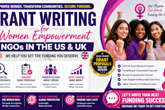 secure funding for women empowerment ngos with US and UK grant writing