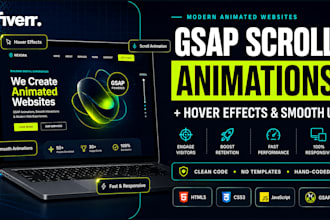 build animated website, scroll animations and hover effects