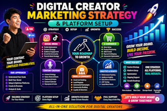 develop a digital creator marketing strategy and product setup