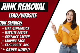 junk removal leads cleaning leads junk removal website cleaning website logo