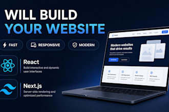 create a modern react or nextjs website