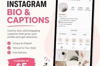 write your instagram bio or caption