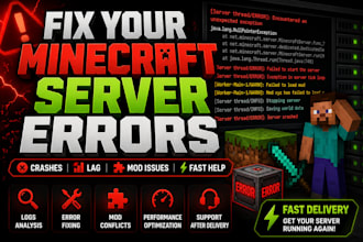 fix your minecraft server errors crashes and mod issues