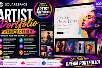 create squarespace website for artists with gallery showcase