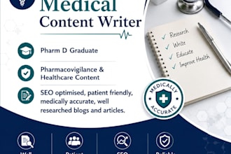 write evidence based medical articles and blogs