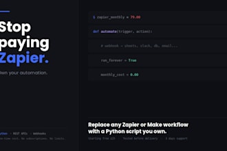 your zapier or make automation with a custom python script