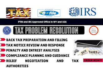 resolve irs tax problems, negotiate tax relief, and fix back taxes as a CPA