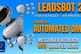 build automated facebookdm bot for mass messaging marketing lead outreach system