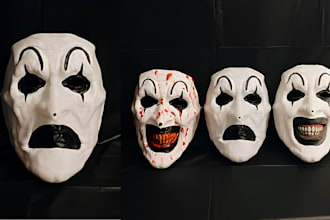 3d print and paint 3d cosplay helmet, mask, armor, halloween props with shipping