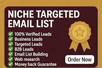provide niche targeted email list for your business leads marketing