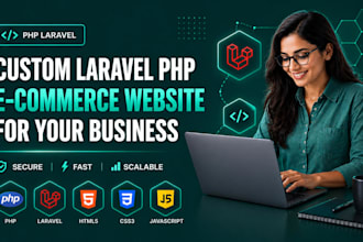 build custom laravel PHP ecommerce website