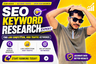 do SEO keyword research for high traffic and low competition