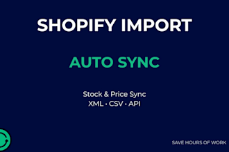 import shopify products from XML CSV API and automate sync