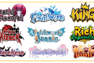 design anime style logo for vtubers and twitch streamers