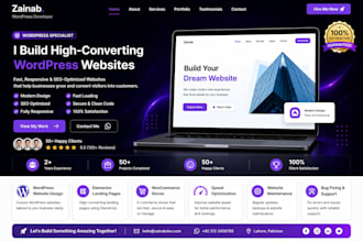 design a modern responsive wordpress website using elementor pro