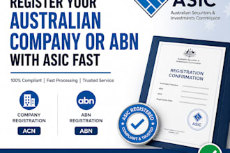 register your australian pty ltd, abn, tfn and gst with full asic compliance
