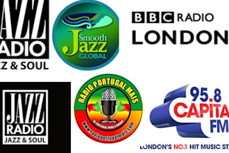 play your hip hop, jazz, rock, rnb song on london, portugal radio station