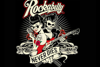 design a vintage rock band logo with retro and grunge style