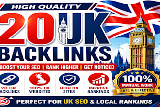do 20 authority UK backlinks for SEO and google ranking