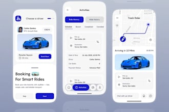 build modern carpooling app, ride sharing app, carpool app, taxi sharing app