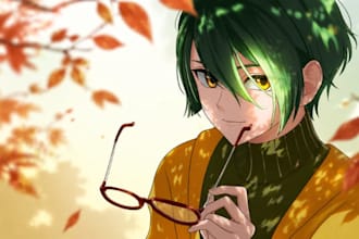 create anime oc, character design, manga style illustration, digital art,fantasy