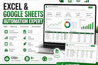 be your google sheets expert for automation and custom spreadsheets ,vba