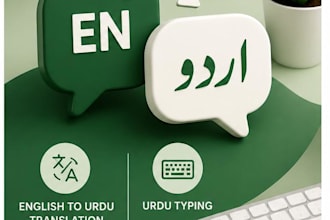 do urdu typing and english to urdu translation professionally
