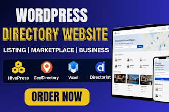 build a wordpress directory website, hivepress, geodirectory, voxel, directorist