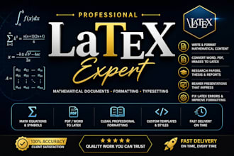 do latex formatting, equations and document editing