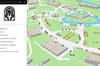 create an interactive event or tourism map with detailed vector illustrations