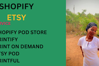 set up a shopify print on demand store for books, journals and planners
