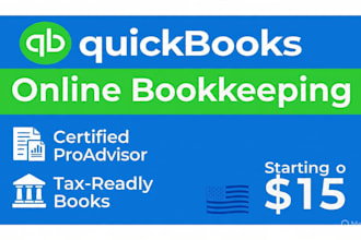 do qbo bookkeeping and monthly bank reconciliation