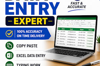 do fast and accurate data entry, typing, and copy paste work