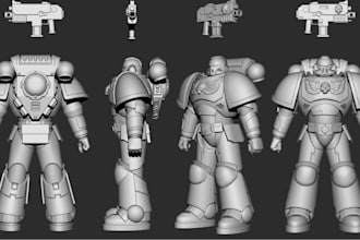 design wearable armor for cosplay 3d model 3d weapon 3d armor for 3d printing