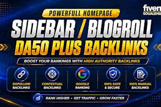 da50 homepage, sidebar, blogroll, and footer backlinks