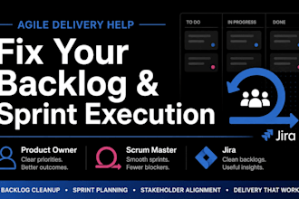 be your product owner or scrum master to fix backlog and delivery