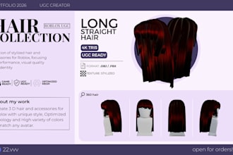 create high quality roblox ugc hair and accessories