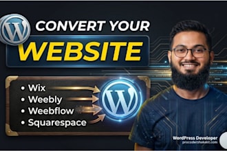 do website migration and clone website from wix, weebly, or webflow to wordpress