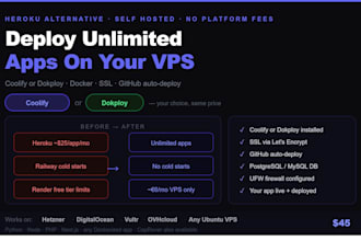 set up coolify or dokploy on your vps for self hosted deployment