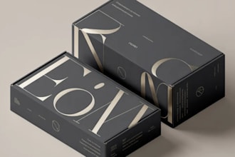 design amazon product packaging, box design, mailer box, and product packaging